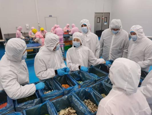 德國(guó)客戶一行來(lái)我司深入考察冷凍蔬菜產(chǎn)品出口質(zhì)量